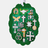 kerstversiering ornament kaart (Links)