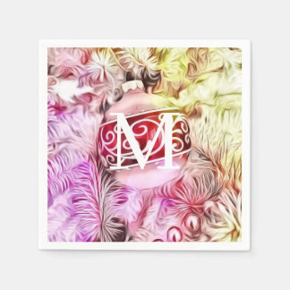 Kerstversiering Oude Kerstballen Aquarel Servet