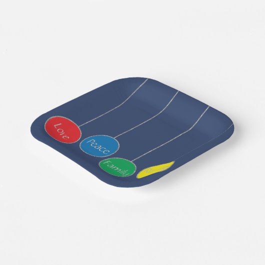 kerstversiering papieren bordje (Gebogen)