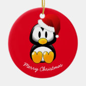 Kerstversiering-Penguin Keramisch Ornament (Voorkant)
