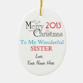 kerstversiering personaliseren keramisch ornament (Voorkant)