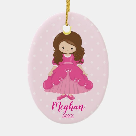  kerstversiering prinses keramisch ornament (Voorkant)