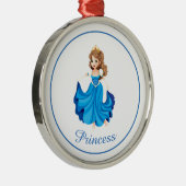 kerstversiering-prinses metalen ornament (Rechts)
