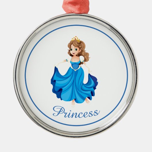 kerstversiering-prinses metalen ornament (Voorkant)
