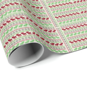 KERSTVERSIERING RENDEER CADEAUPAPIER