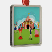 kerstversiering rond de circus metalen ornament (Rechts)