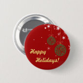 kerstversiering ronde button 5,7 cm (Voorkant /achterkant)