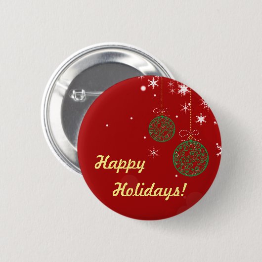 kerstversiering ronde button 5,7 cm (Voorkant /achterkant)