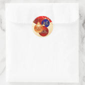 kerstversiering ronde sticker (Tas)