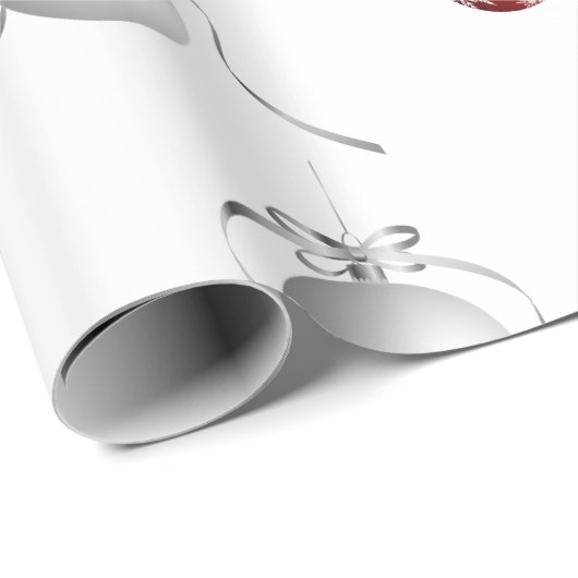 Kerstversiering rood en zilver cadeaupapier (Rol Hoek)
