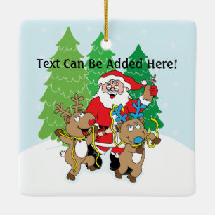kerstversiering "Santa" personaliseren Keramisch Ornament
