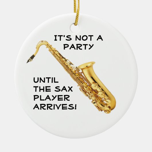 kerstversiering SAXOPHONE Keramisch Ornament (Voorkant)