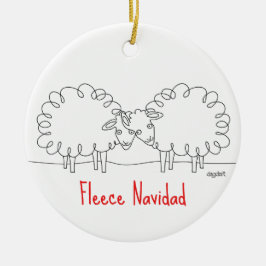 kerstversiering schapen keramisch ornament