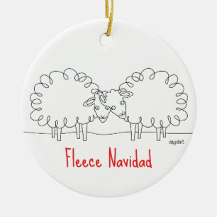 kerstversiering schapen keramisch ornament