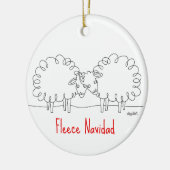kerstversiering schapen keramisch ornament (Links)