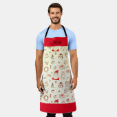 kerstversiering schort (Gedragen)