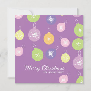 kerstversiering Snowflakes Violet Kaart