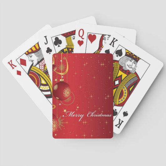 kerstversiering speelkaarten (Achterkant)