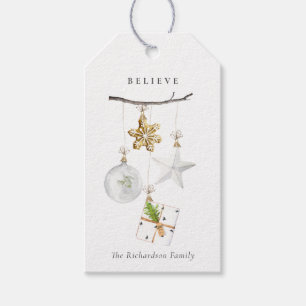kerstversiering Star Cookie Chime Believe Cadeaulabel