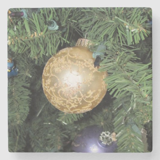 kerstversiering stenen onderzetter (Voorkant)