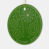 kerstversiering "Swirls & Twirls" Keramisch Ornament (Links)