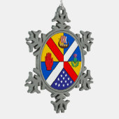 kerstversiering tin sneeuwvlok ornament (Links)