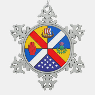 kerstversiering tin sneeuwvlok ornament