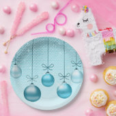 Kerstversiering Turquoise ID251 Papieren Bordje (Feest)