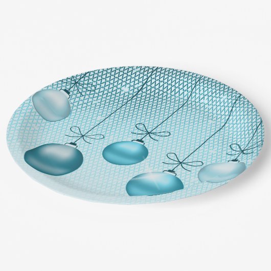 Kerstversiering Turquoise ID251 Papieren Bordje (Gekanteld)