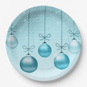 Kerstversiering Turquoise ID251 Papieren Bordje (Voorkant)