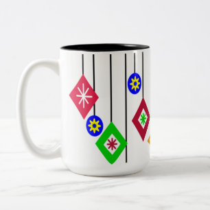 kerstversiering tweekleurige koffiemok