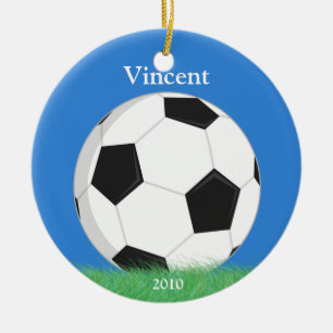 Kerstversiering uit de voetbalsport keramisch ornament
