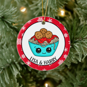 kerstversiering uit Spaghetti   Romantic Pun Keramisch Ornament