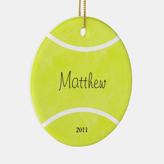 kerstversiering uit Tennis Ball Keramisch Ornament (Rechts)