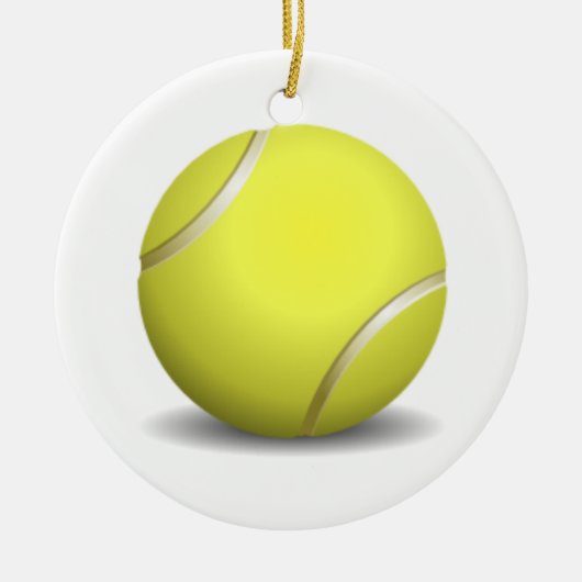 kerstversiering uit Tennis Ball Keramisch Ornament (Voorkant)