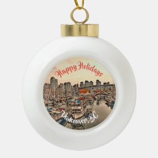 Kerstversiering uit Vancouver, BC Keramische Bal Ornament