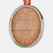 kerstversiering van 1 cent metalen ornament (Links)