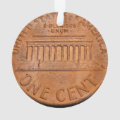 kerstversiering van 1 cent ornament (achterkant)
