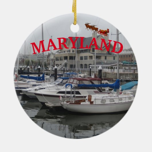 kerstversiering van Baltimore Panoramic Keramisch Ornament (Achterkant)