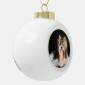 kerstversiering van Biewer Terrier Keramische Bal Ornament (Links)