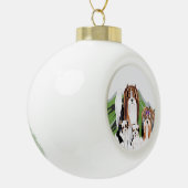 kerstversiering van Biewer Terrier Keramische Bal Ornament (Links)