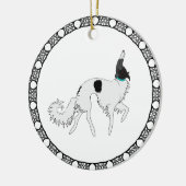 kerstversiering van Borzoi Keramisch Ornament (Links)