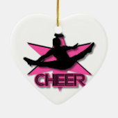 kerstversiering van Cheerleader Keramisch Ornament (Achterkant)