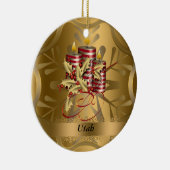 kerstversiering van de staat Utah Keramisch Ornament (Rechts)