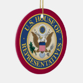 kerstversiering van het Amerikaanse Huis van Afgev Keramisch Ornament (Rechts)