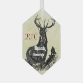 kerstversiering van het Moose Country Glas Ornament (Voorkant Rechts)