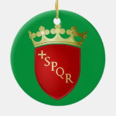 Kerstversiering van Rome Panorama Keramisch Ornament (Achterkant)