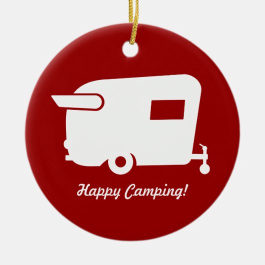  kerstversiering van Shasta Camper Keramisch Ornament (Voorkant)