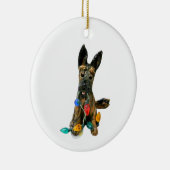 kerstversiering van Shepherd Dog Keramisch Ornament (Rechts)