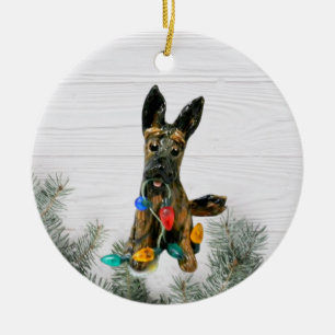 kerstversiering van Shepherd Dog Keramisch Ornament